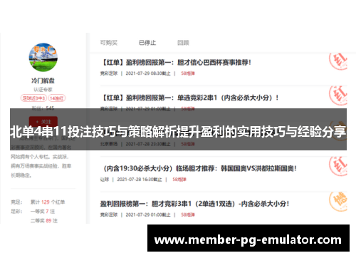 北单4串11投注技巧与策略解析提升盈利的实用技巧与经验分享